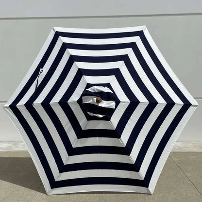 9ft Market Patio Umbrella 6 Rib Replacement Canopy Blue