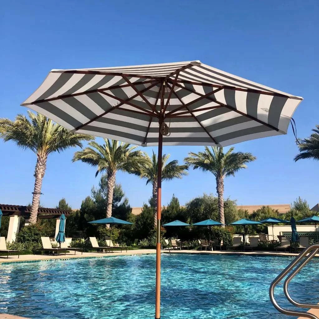 9ft Market Patio Umbrella 6 Rib Replacement Canopy Blue