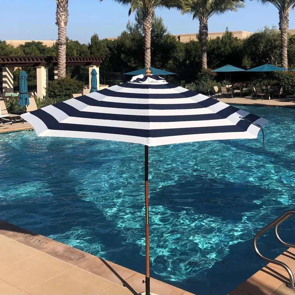 9ft Market Patio Umbrella 6 Rib Replacement Canopy Blue