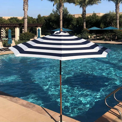 9ft Market Patio Umbrella 6 Rib Replacement Canopy Blue