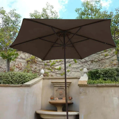 9ft Market Patio Umbrella 6 Rib Replacement Canopy Cocoa - 9