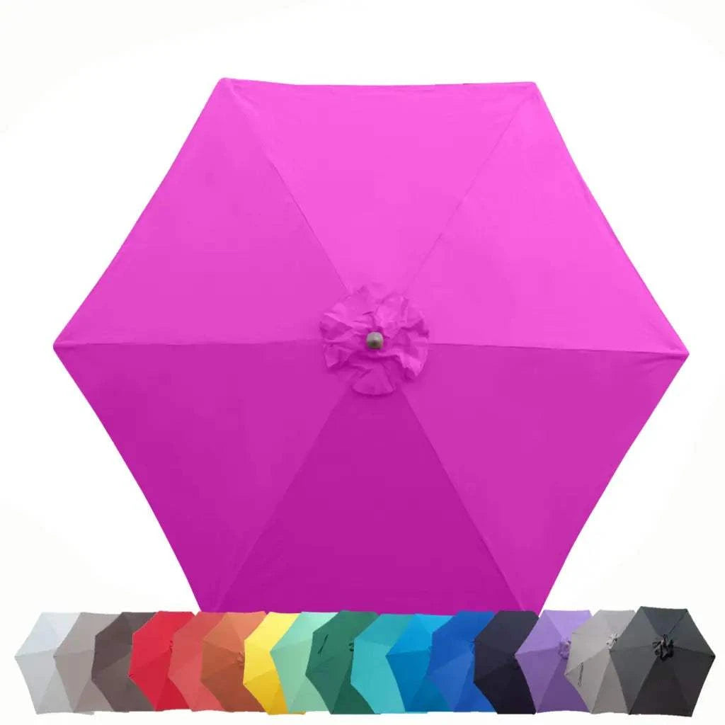 9ft Market Patio Umbrella 6 Rib Replacement Canopy Fuchsia -