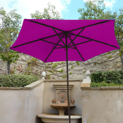 9ft Market Patio Umbrella 6 Rib Replacement Canopy Fuchsia -