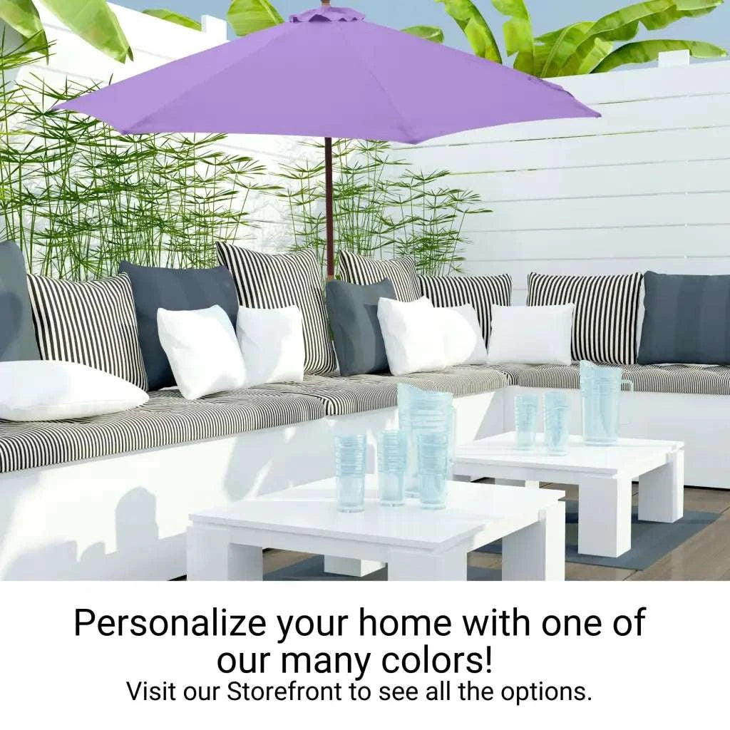 9ft Market Patio Umbrella 6 Rib Replacement Canopy Lavender