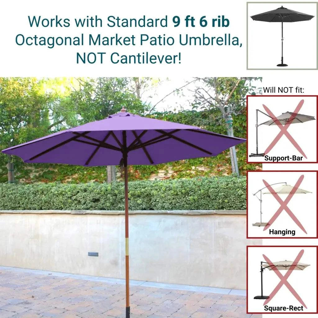 9ft Market Patio Umbrella 6 Rib Replacement Canopy Lavender