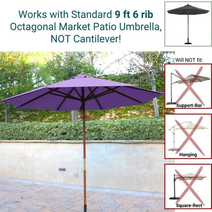 9ft Market Patio Umbrella 6 Rib Replacement Canopy Lavender