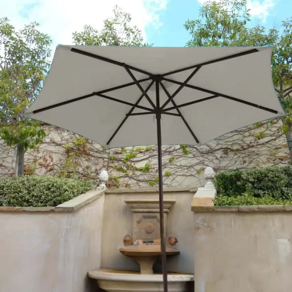 9ft Market Patio Umbrella 6 Rib Replacement Canopy Off-White