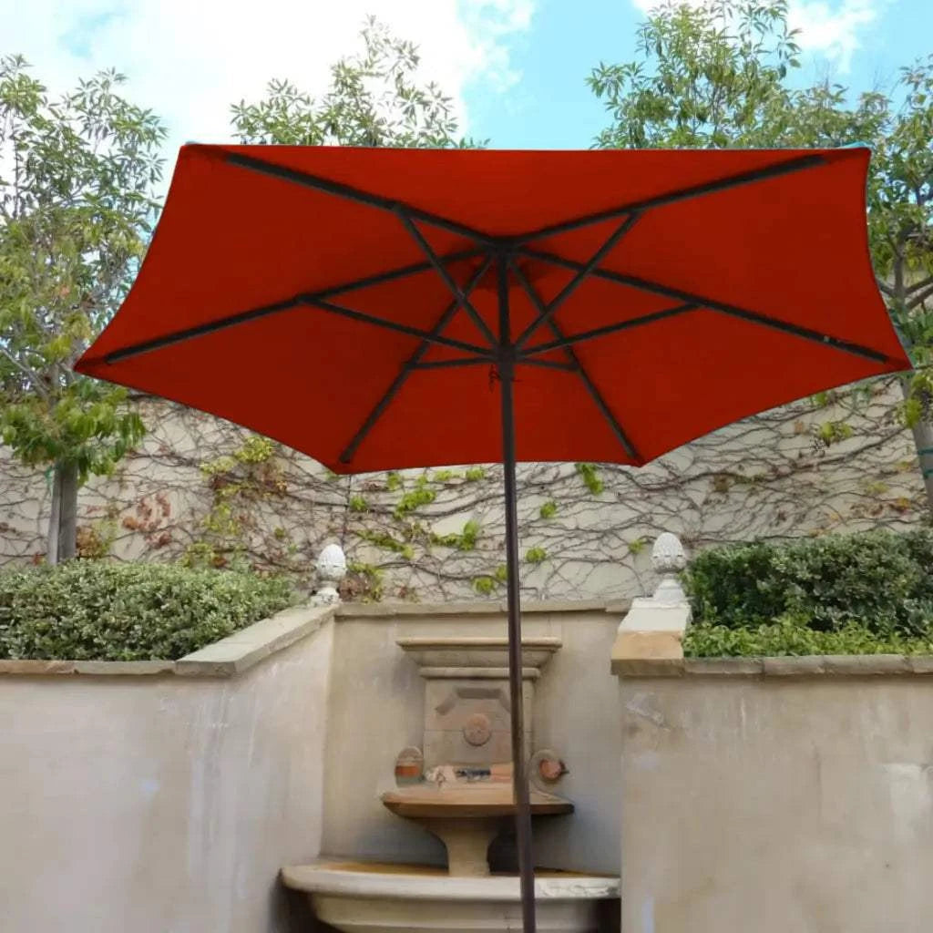 9ft Market Patio Umbrella 6 Rib Replacement Canopy Orange -