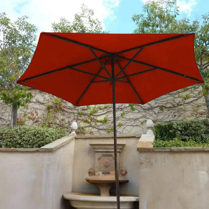 9ft Market Patio Umbrella 6 Rib Replacement Canopy Orange -