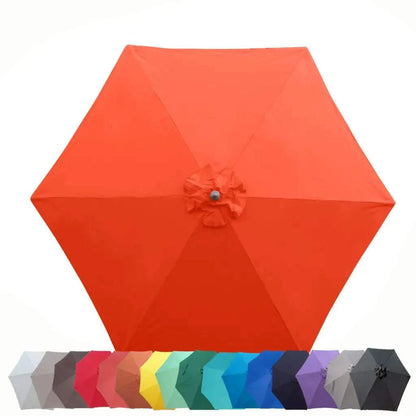 9ft Market Patio Umbrella 6 Rib Replacement Canopy Orange -