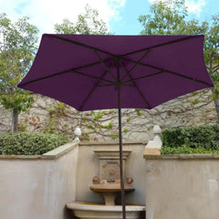 9ft Market Patio Umbrella 6 Rib Replacement Canopy Purple -