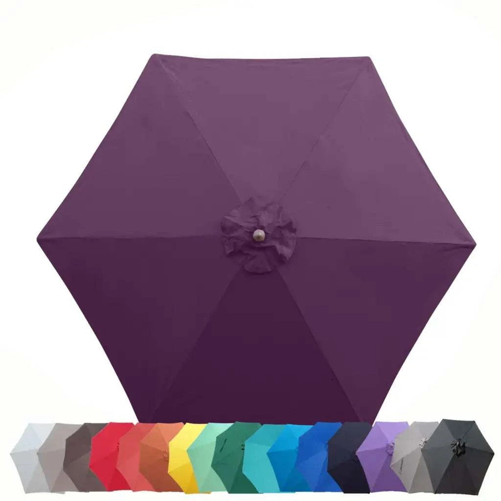 9ft Market Patio Umbrella 6 Rib Replacement Canopy Purple -