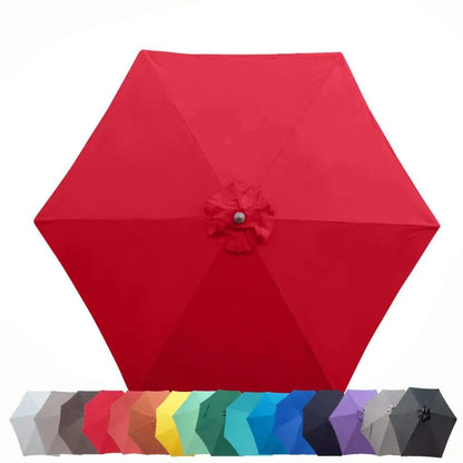 9ft Market Patio Umbrella 6 Rib Replacement Canopy Red - 9
