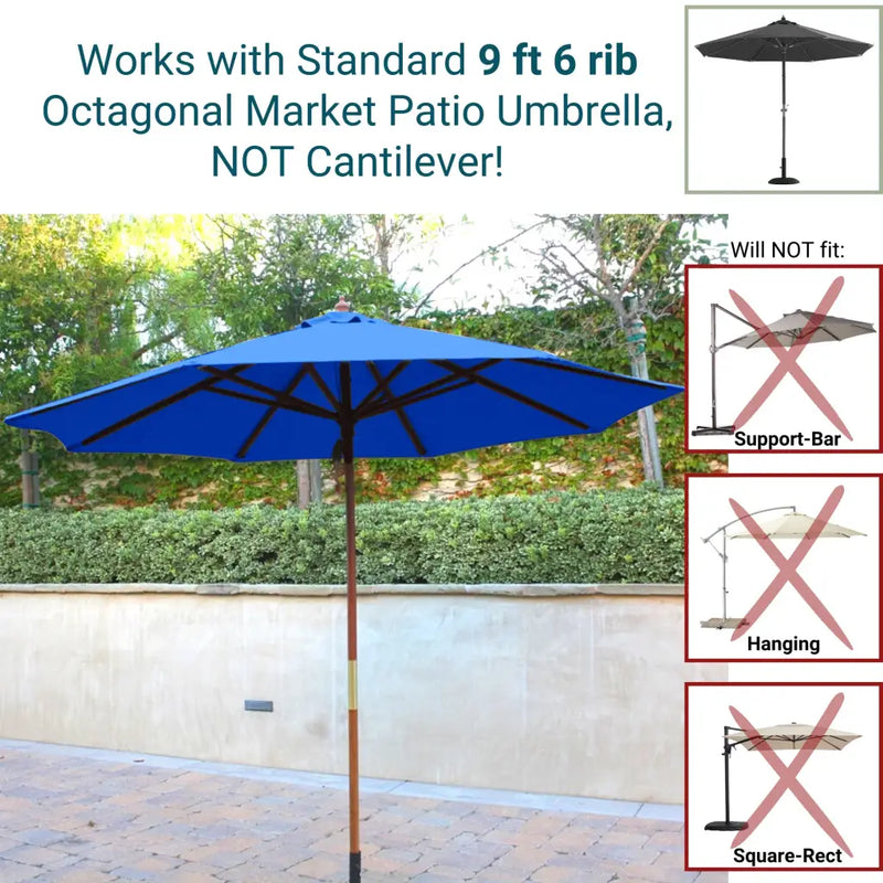 9ft Market Patio Umbrella 6 Rib Replacement Canopy Royal