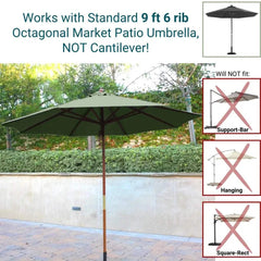 9ft Market Patio Umbrella 6 Rib Replacement Canopy Sage