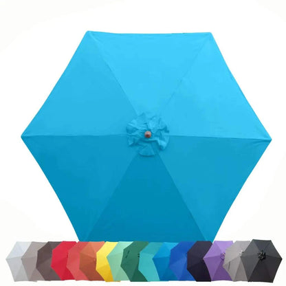 9ft Market Patio Umbrella 6 Rib Replacement Canopy Teal - 9