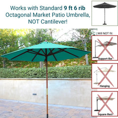 9ft Market Patio Umbrella 6 Rib Replacement Canopy Turquoise