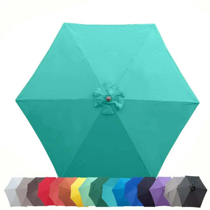 9ft Market Patio Umbrella 6 Rib Replacement Canopy Turquoise