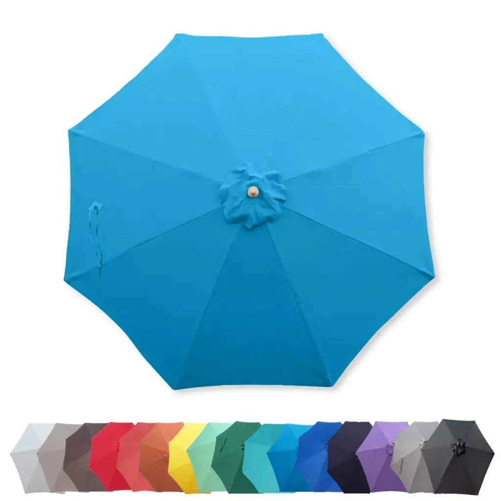 9ft Market Patio Umbrella 8 Rib Replacement Canopy Aqua