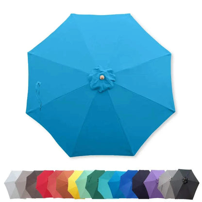 9ft Market Patio Umbrella 8 Rib Replacement Canopy Aqua