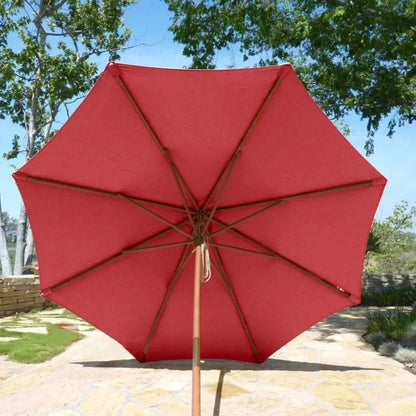 9ft Market Patio Umbrella 8 Rib Replacement Canopy Brick - 9
