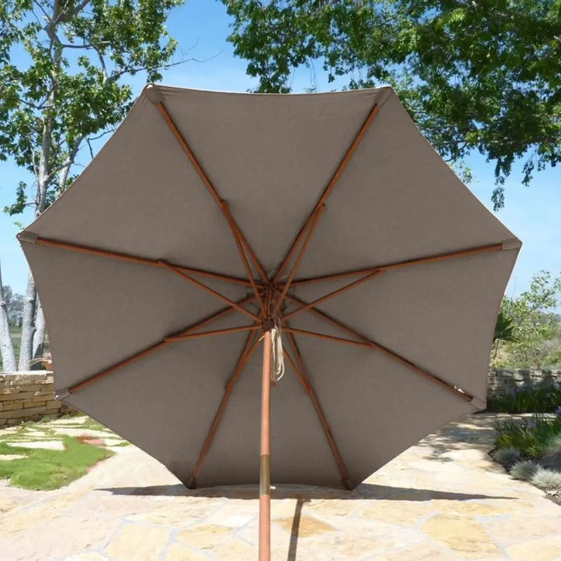 9ft Market Patio Umbrella 8 Rib Replacement Canopy Cocoa - 9