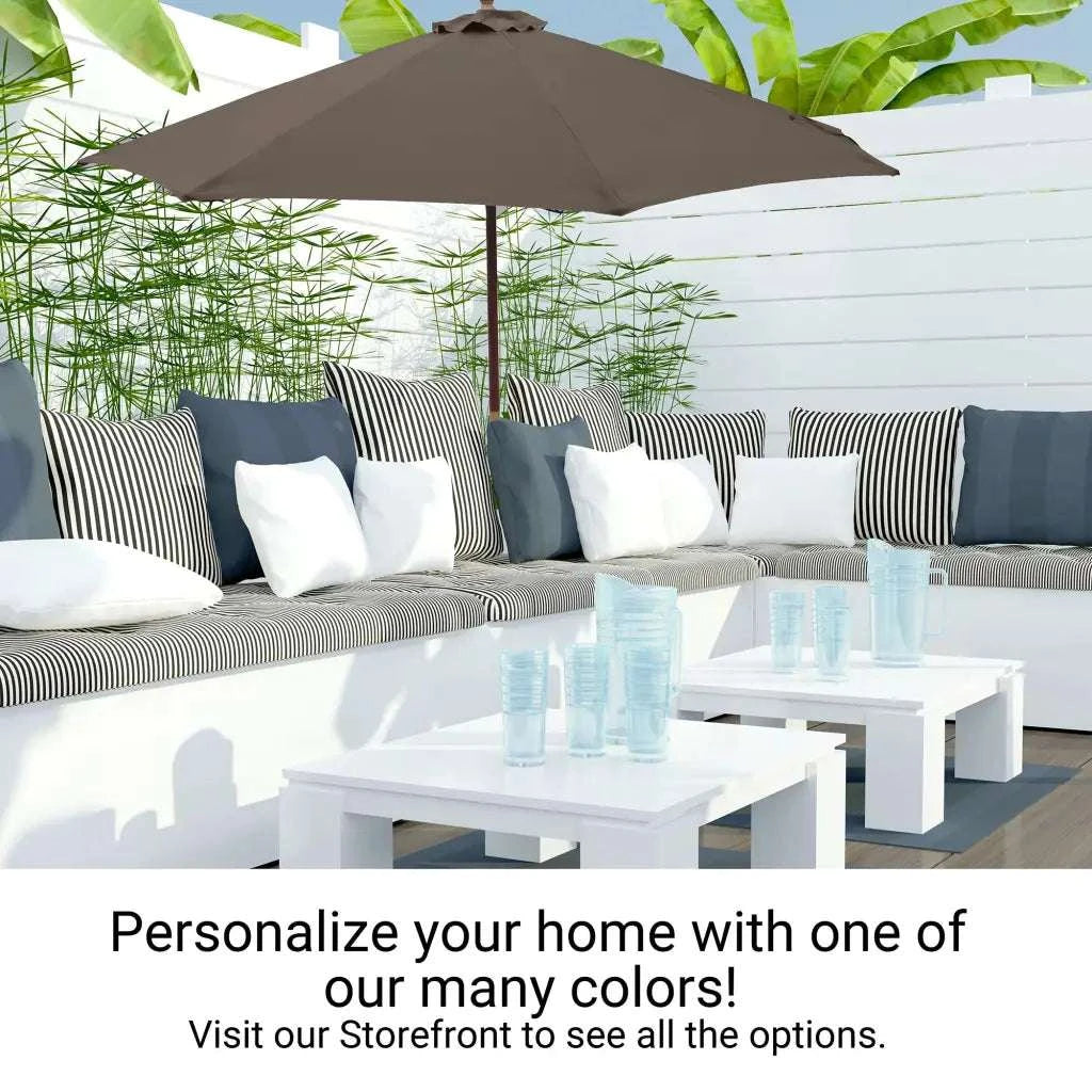 9ft Market Patio Umbrella 8 Rib Replacement Canopy Cocoa - 9