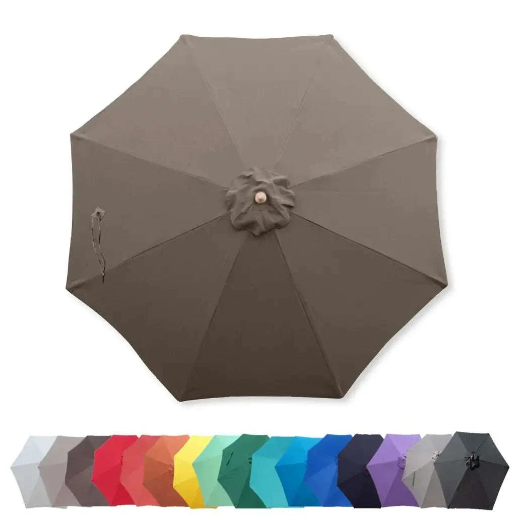 9ft Market Patio Umbrella 8 Rib Replacement Canopy Cocoa - 9