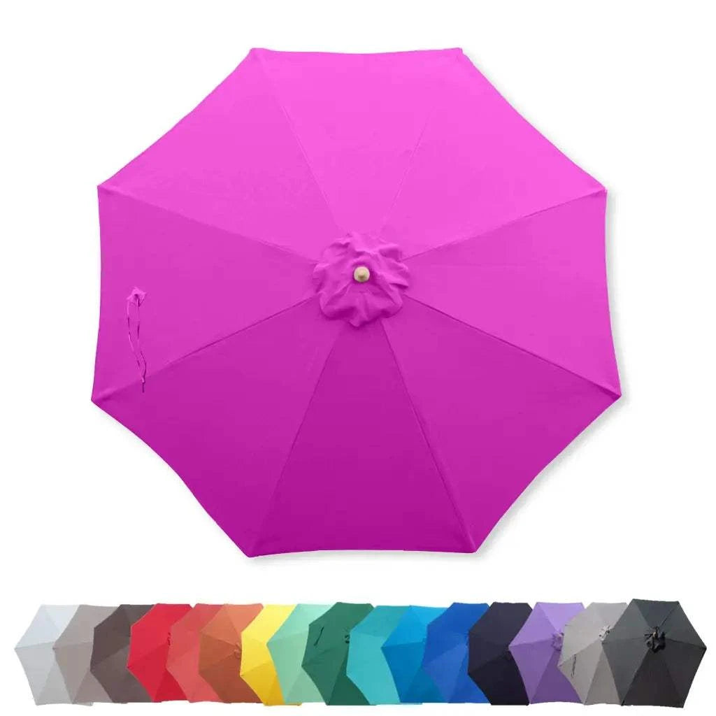 9ft Market Patio Umbrella 8 Rib Replacement Canopy Fuchsia -