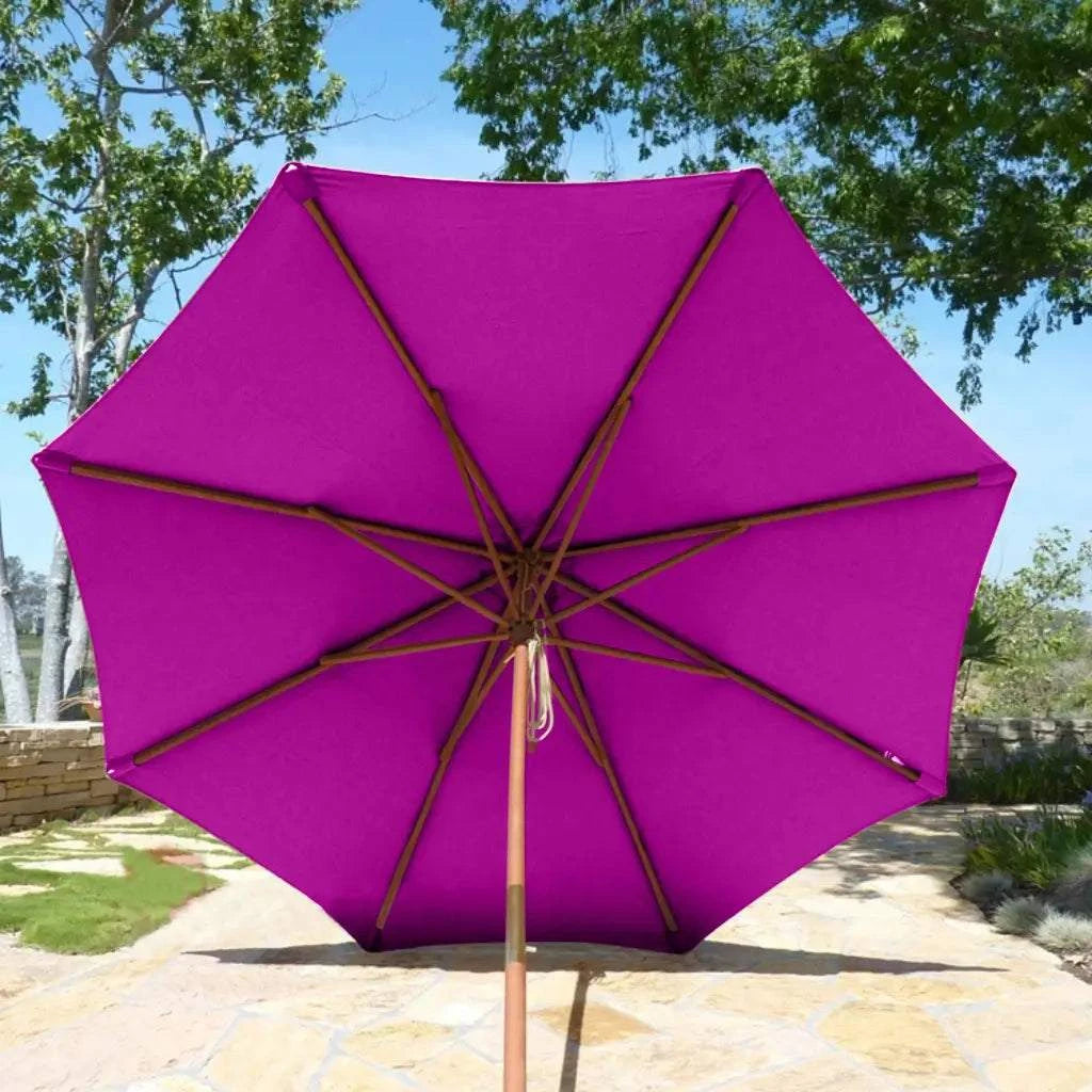 9ft Market Patio Umbrella 8 Rib Replacement Canopy Fuchsia -