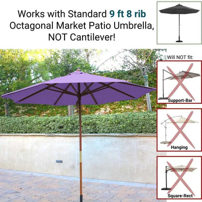 9ft Market Patio Umbrella 8 Rib Replacement Canopy Lavender