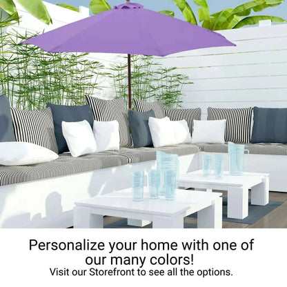 9ft Market Patio Umbrella 8 Rib Replacement Canopy Lavender