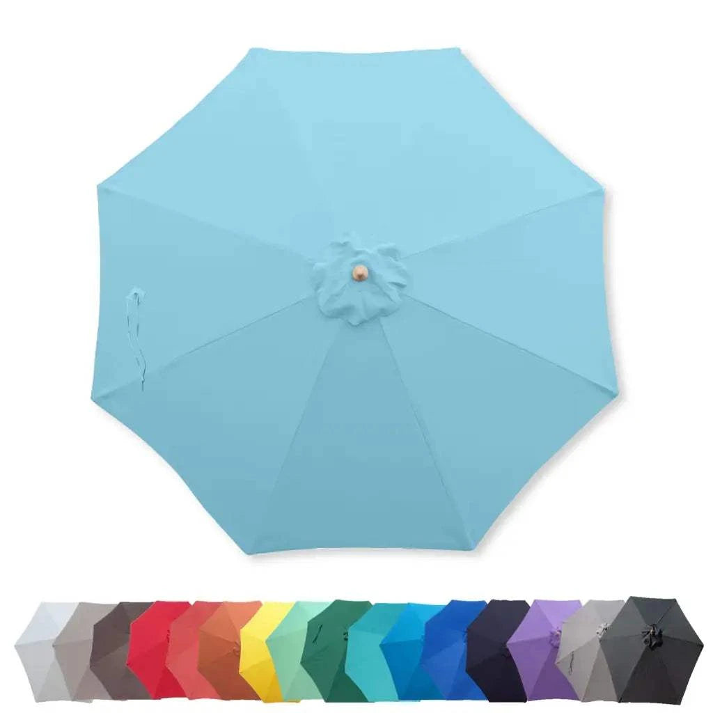 9ft Market Patio Umbrella 8 Rib Replacement Canopy Light