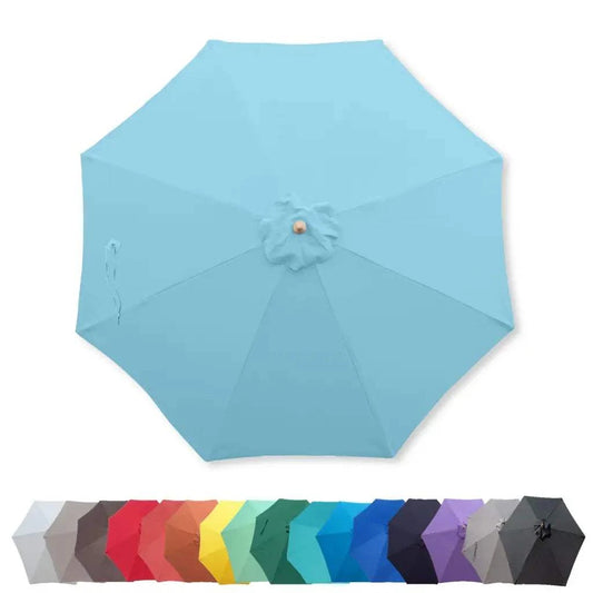 9ft Market Patio Umbrella 8 Rib Replacement Canopy Light