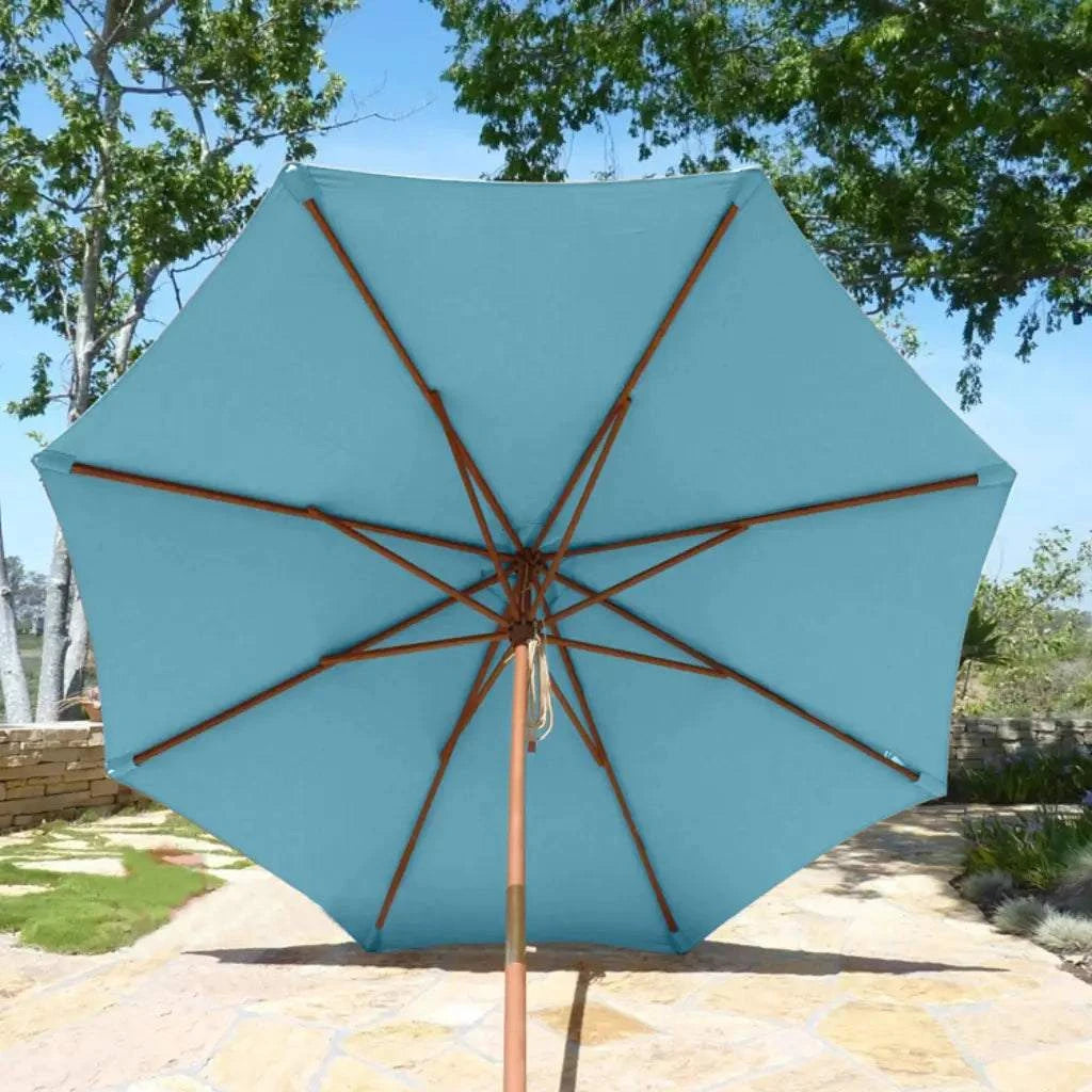 9ft Market Patio Umbrella 8 Rib Replacement Canopy Light