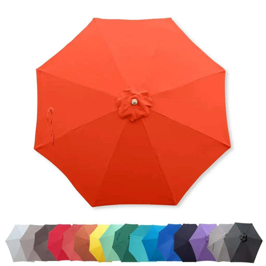 9ft Market Patio Umbrella 8 Rib Replacement Canopy Orange -