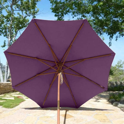 9ft Market Patio Umbrella 8 Rib Replacement Canopy Purple -