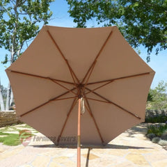 9ft Market Patio Umbrella 8 Rib Replacement Canopy Taupe - 9