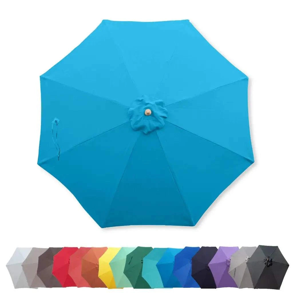 9ft Market Patio Umbrella 8 Rib Replacement Canopy Teal - 9