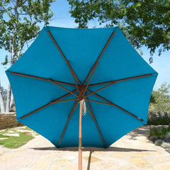 9ft Market Patio Umbrella 8 Rib Replacement Canopy Teal - 9