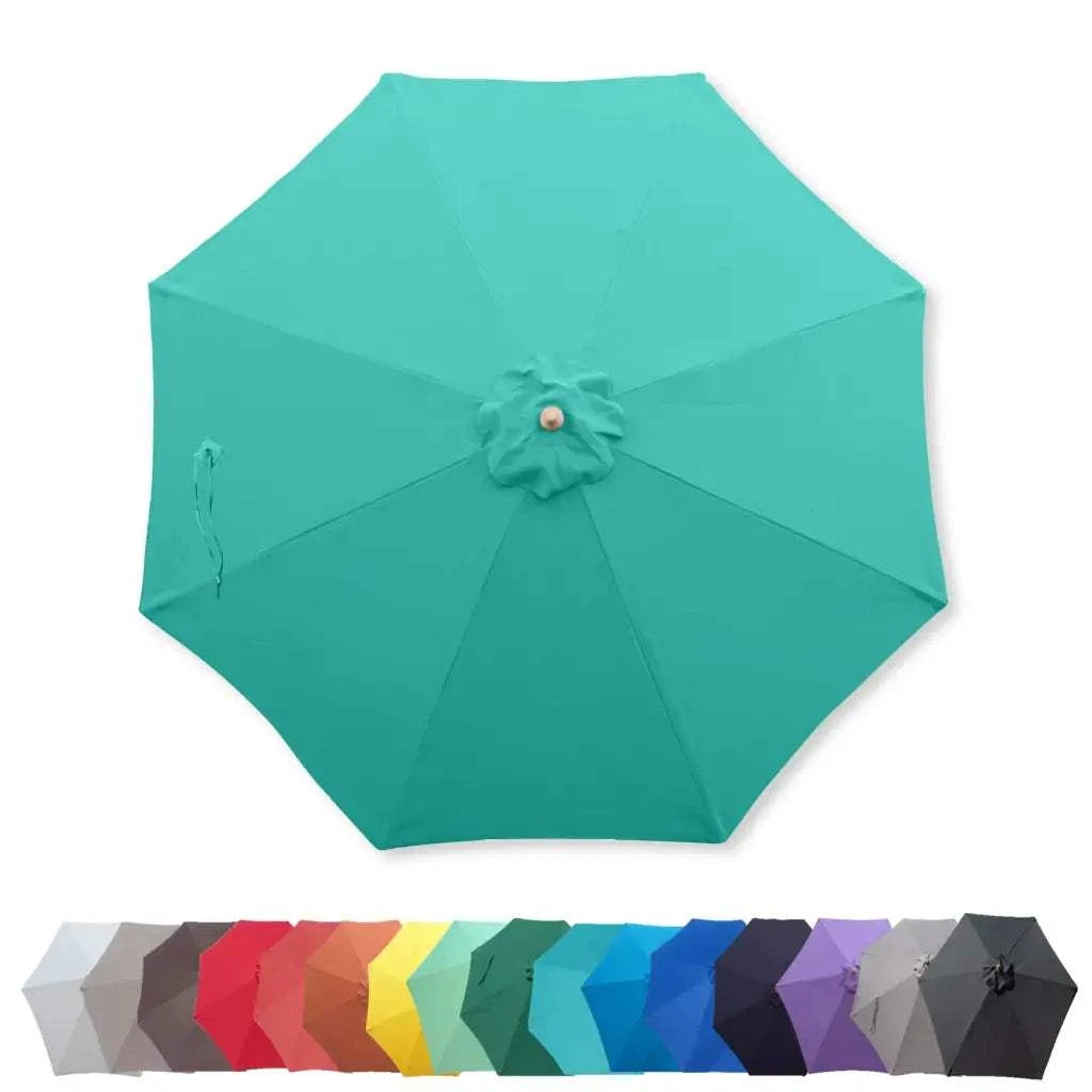 9ft Market Patio Umbrella 8 Rib Replacement Canopy Turquoise