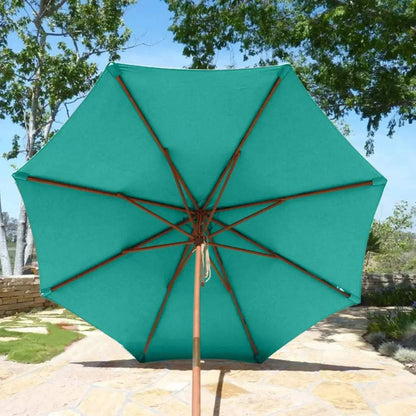 9ft Market Patio Umbrella 8 Rib Replacement Canopy Turquoise