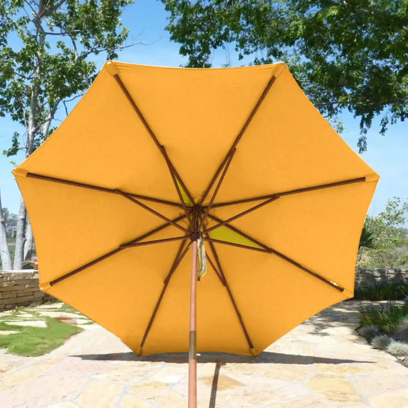 9ft Market Patio Umbrella 8 Rib Replacement Canopy Yellow