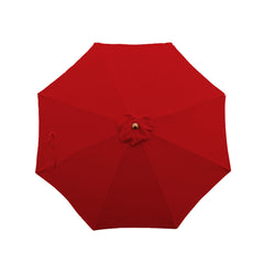 9ft Market Patio Umbrella 8 Rib Replacement Canopy Cherry Red