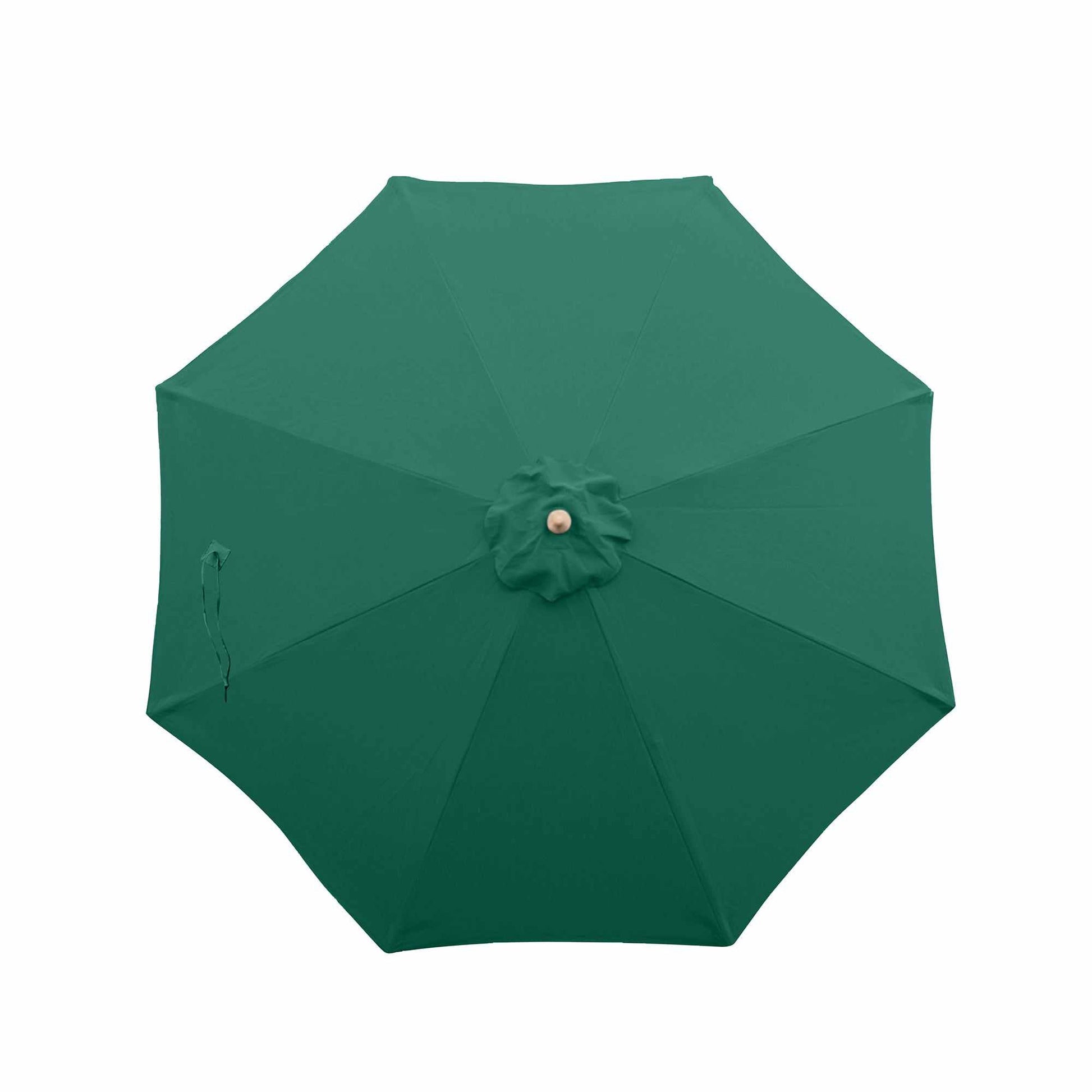 11ft Market Patio Umbrella 8 Rib Replacement Canopy in Hunter Green with durable, UV-treated polyester fabric