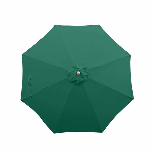 11ft Market Patio Umbrella 8 Rib Replacement Canopy in Hunter Green with durable, UV-treated polyester fabric