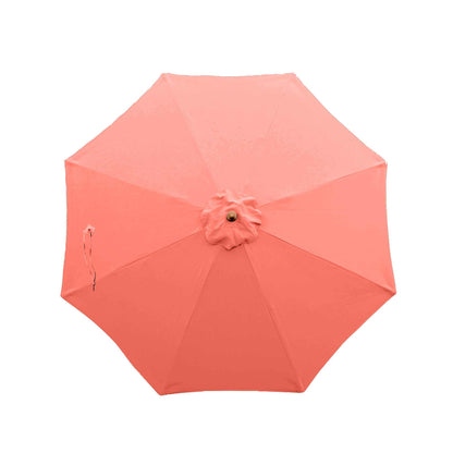 9ft Market Patio Umbrella 8 Rib Replacement Canopy Peach Coral
