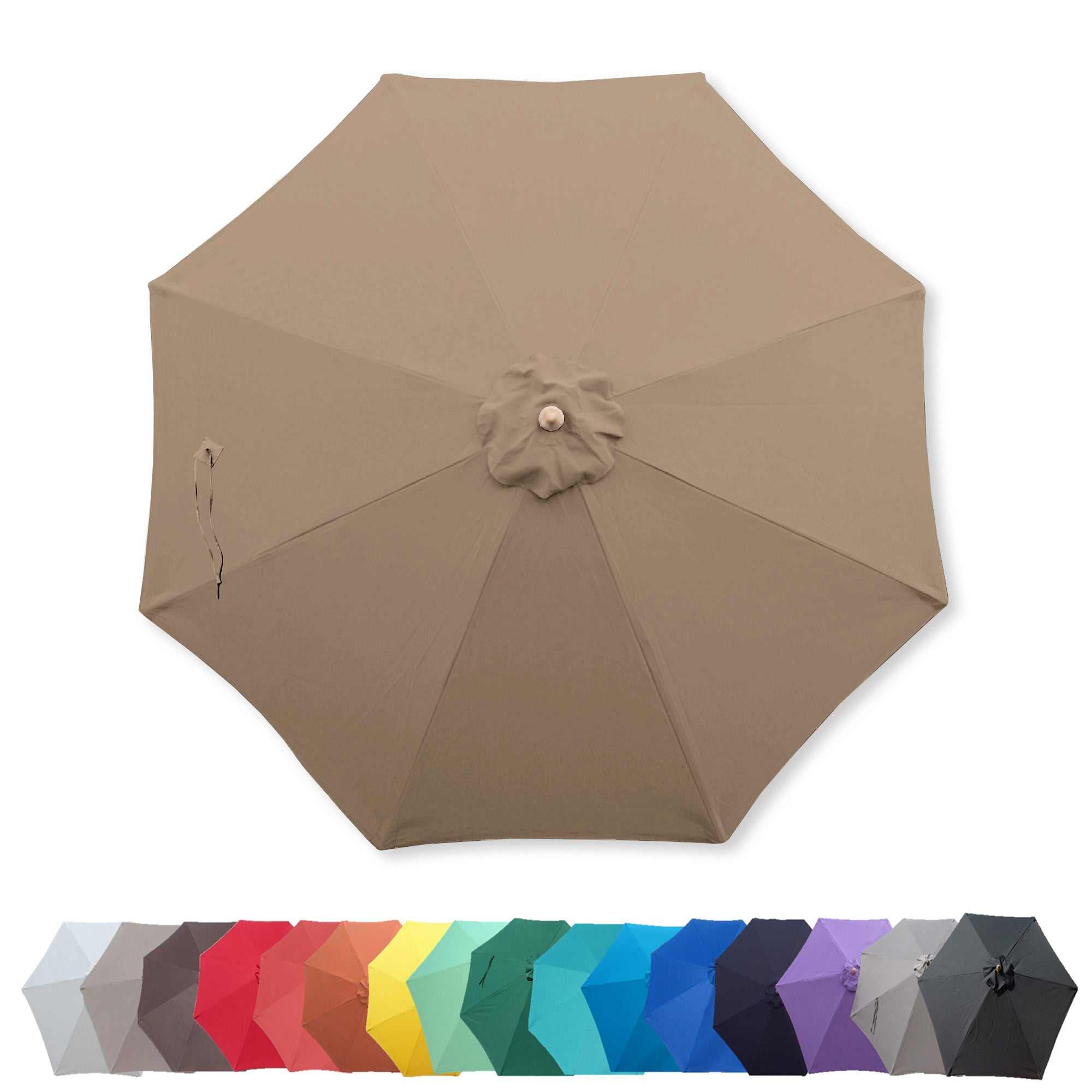 9ft Market Patio Umbrella 8 Rib Replacement Canopy Carmel Latte