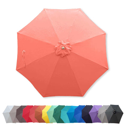 9ft Market Patio Umbrella 8 Rib Replacement Canopy Peach Coral - Formosa Covers