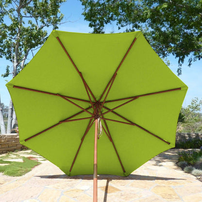 9ft Market Patio Umbrella 8 Rib Replacement Canopy Avocado Lime Green - Formosa Covers